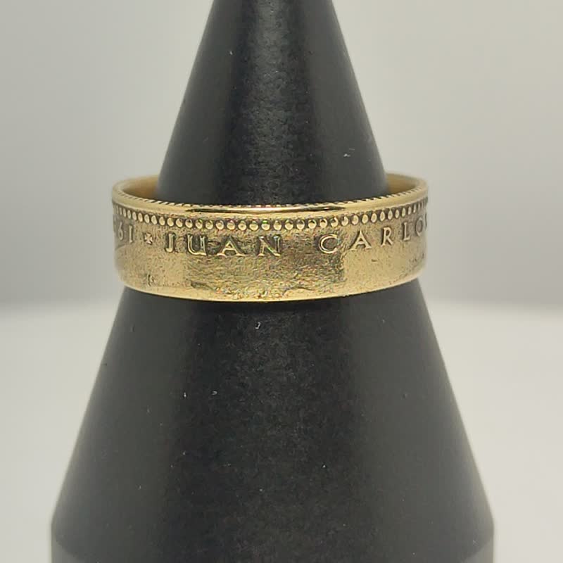 Spain Coin Ring 1 peseta 1980 coin rings for men coin rings for women - 戒指 - 其他金屬 