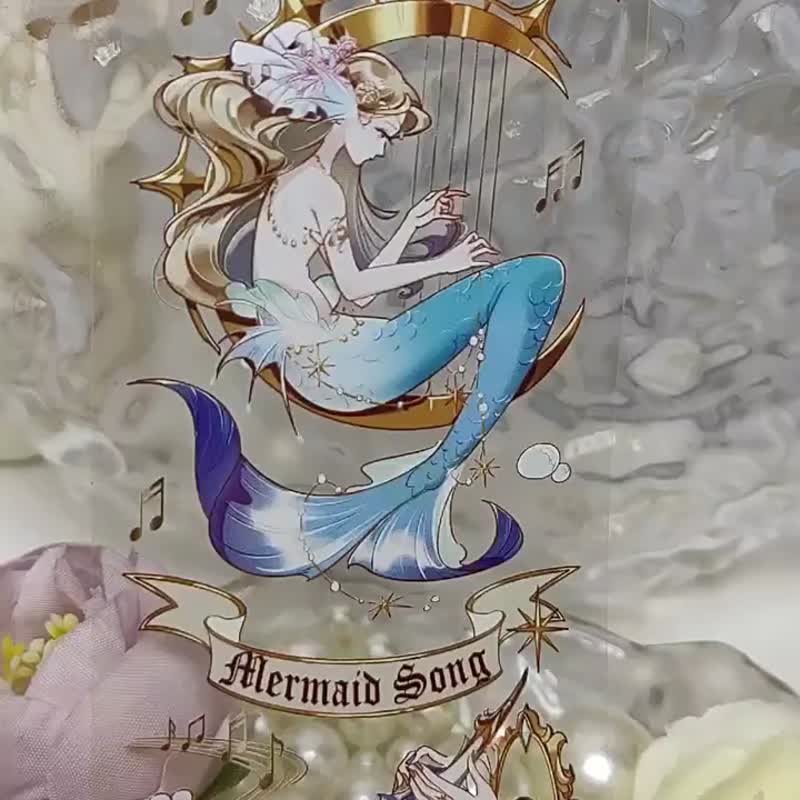 Mermaid Night Song PET Guka Sticker Handbook Tape - มาสกิ้งเทป - พลาสติก 