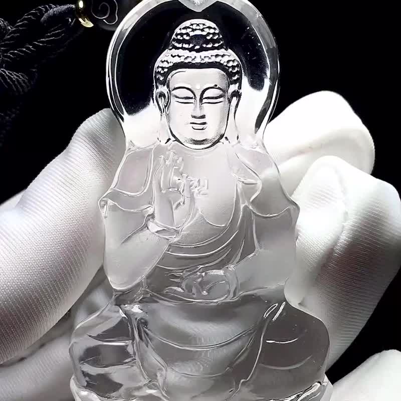 阿彌陀佛屬狗人本命生肖豬  個頭足  極品天然雕工精湛 - 吊飾/掛飾 - 玉石 