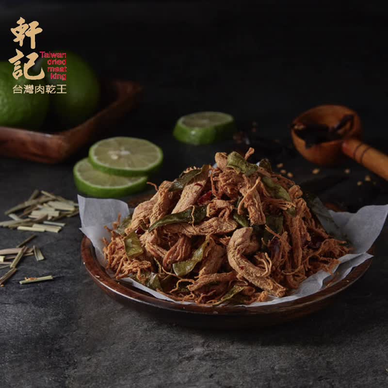 [Xuanji Jerky] Vacuum system black pepper rock roasted pork strips 180g strips of dried meat from Taiwan - Dried Meat & Pork Floss - Fresh Ingredients Red