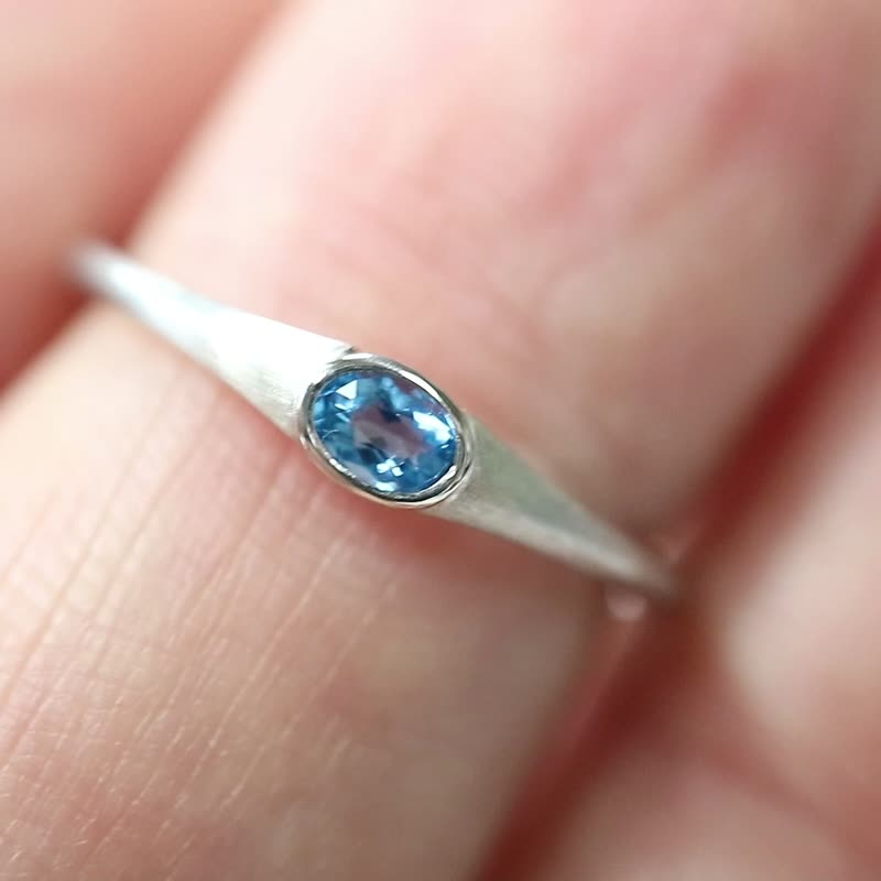 奧氏體環 - 戒指 - 寶石 藍色