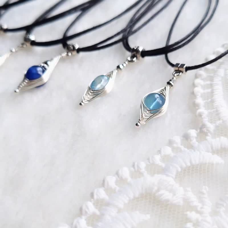 [Missing] High-quality mineral wire-wound short necklace/Christmas gift/Exchange gift/Girlfriend gift/ - สร้อยคอ - เครื่องเพชรพลอย 