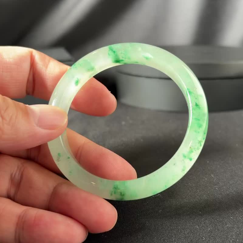 冰飄花非洲翠手鐲  2720 #17.3 - 手鍊/手環 - 玉石 透明