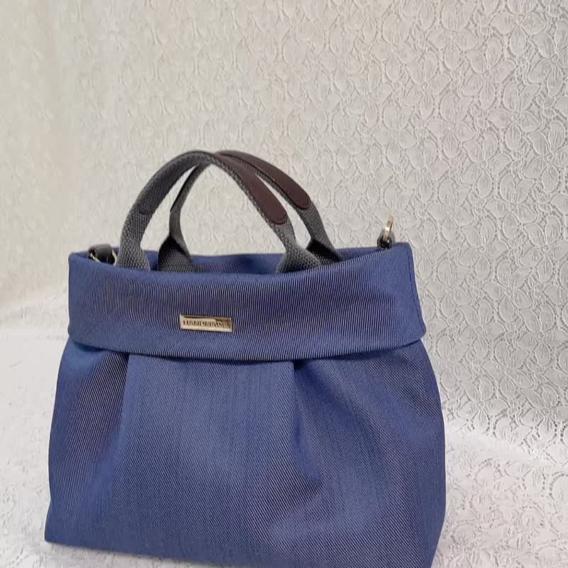 Reflexive Pengpeng dual-use bag - denim - กระเป๋าถือ - วัสดุอื่นๆ สีน้ำเงิน