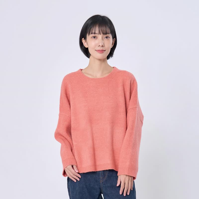 Tess Boat Neck Oversized Soft Knit Sweater - Women's Sweaters - Cotton & Hemp Red