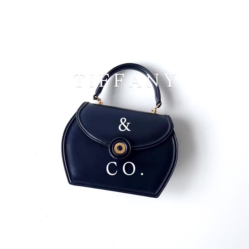 TIFFANY & CO.ブラック＆ブルースムースレザー 2WAY ミニバッグ F1 ヴィンテージ - ショルダーバッグ - 革 