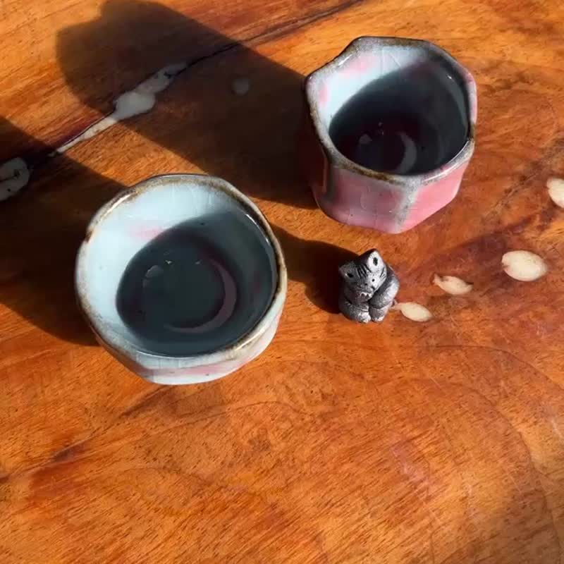 莓果雪酪小對杯 + 小黑貓 / 陶 / 三件組 - 茶壺/茶杯/茶具 - 陶 多色