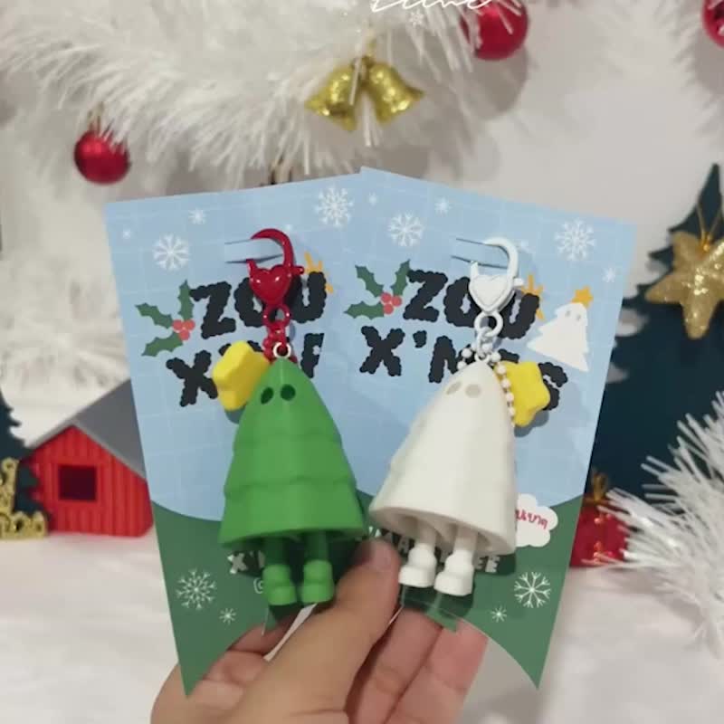 Zou X'mas tree 7 cm - Green Body / โมเดลคริสมาส รุ่น 7cm สีเขียว - ของวางตกแต่ง - พลาสติก สีเขียว