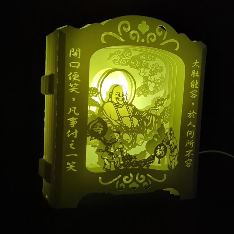 3D立體 彌勒佛菩薩 紙雕燈 - 木工/竹藝/紙雕 - 紙 白色