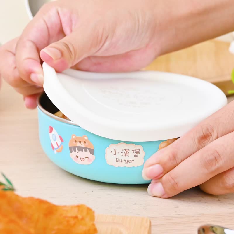 Customized colorful three-color bowl ice cream cart [Comprehensive] - กล่องข้าว - สแตนเลส สีใส