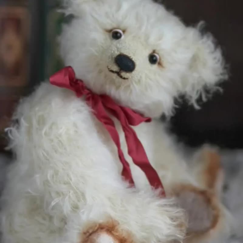 Handmade Collectible Teddy Bear OOAK plushinnes toy gift home decor art DIY手工制作 - 玩偶/公仔 - 其他材質 多色