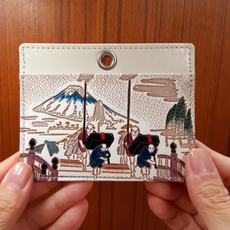 Pinkoi限定　IDカードホルダー　日本橋　富士山　證件套　卡套 - 證件套/識別證套 - 真皮 多色