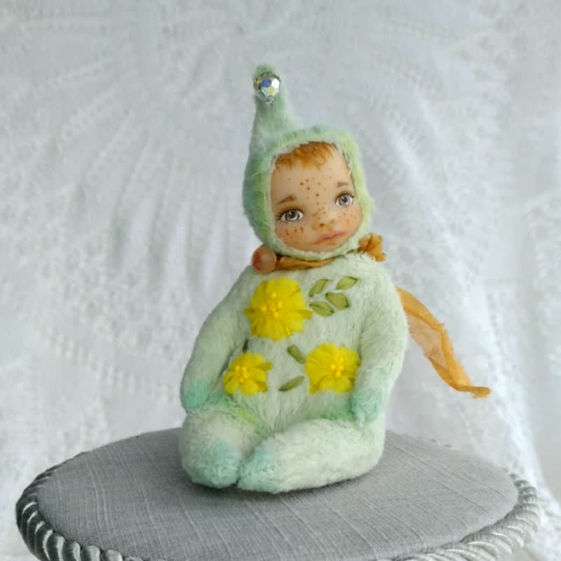 Flower elf, ooak doll - Stuffed Dolls & Figurines - Other Materials Multicolor
