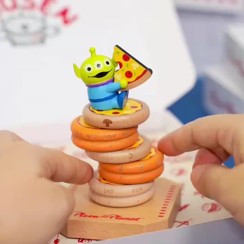 【Alien Pizza】Disney Toy Story Wooden Calendar | Wooderful life - Items for Display - Wood Multicolor