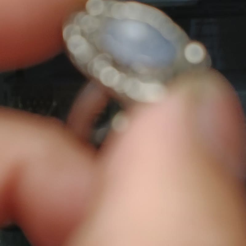 藍線石銀戒指 - 戒指 - 寶石 藍色