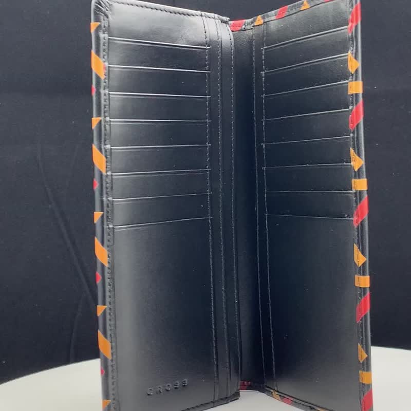 CROSS 限量1折  頂級小牛皮圖紋22卡長夾 全新專櫃展示品 - 銀包 - 真皮 黑色