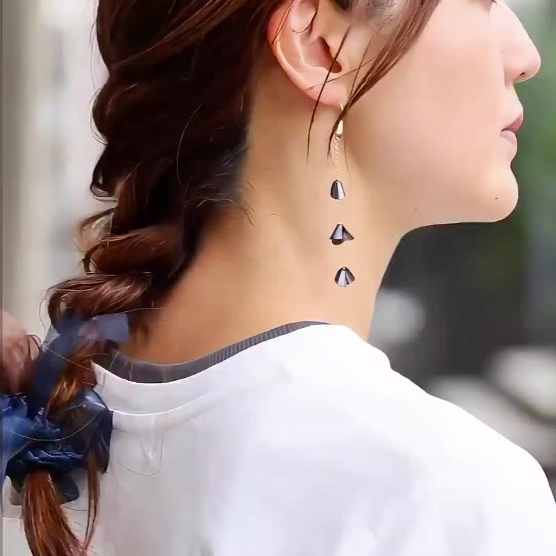 夜曲  | 風鈴 | 耳環/無耳洞耳夾 - 耳環/耳夾/耳骨夾 - 塑膠 藍色