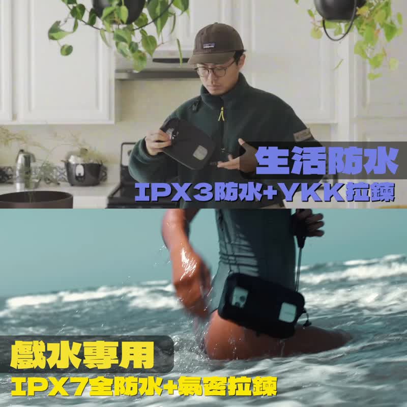 -預購專區- OutdoorWallet 全防水錄影袋 - 側背包/斜背包 - 防水材質 黑色
