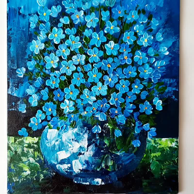 アクリル画　青い部屋　1086 アクリル画 青い部屋 1086 ACONTCONTABIL_COM_BR