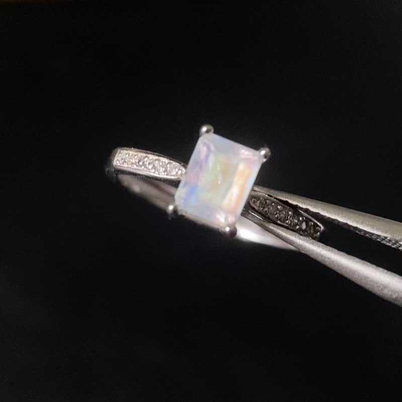 15% off for 2 pieces | Indian Stone sterling silver ring (Higurashi color light is completely clear to the naked eye) - แหวนทั่วไป - เงินแท้ 