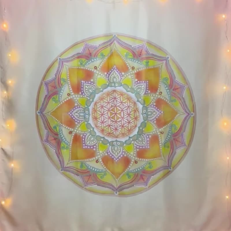 特價Art入選獎 靜心瑜伽喜悅禪四季豐彩掛布生命之花六芒星曼陀羅 - 海報/掛畫/掛布 - 棉．麻 多色