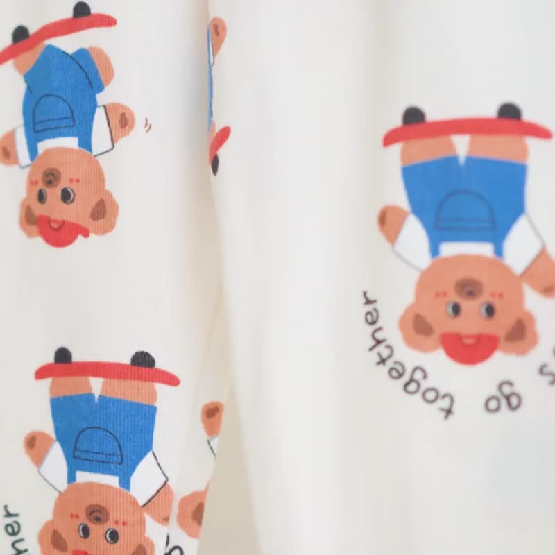 Bunny Balloon Ball-Shu Mianyun Soft Clothes Long Sleeve Korean Children's Clothing-K53609 - เสื้อยืด - ผ้าฝ้าย/ผ้าลินิน สึชมพู