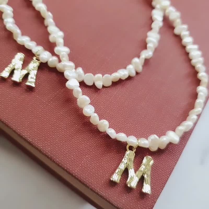 Hot Item! Personalized Gift | Freshwater Pearl Necklace | 14K Gold Plated - 項鍊 - 寶石 白色