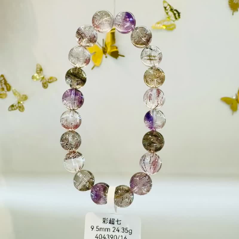 小精品仙女輕透料彩超七9.5mm24.35g帶彼岸花三輪骨幹帶麟光 - 手鍊/手環 - 水晶 多色