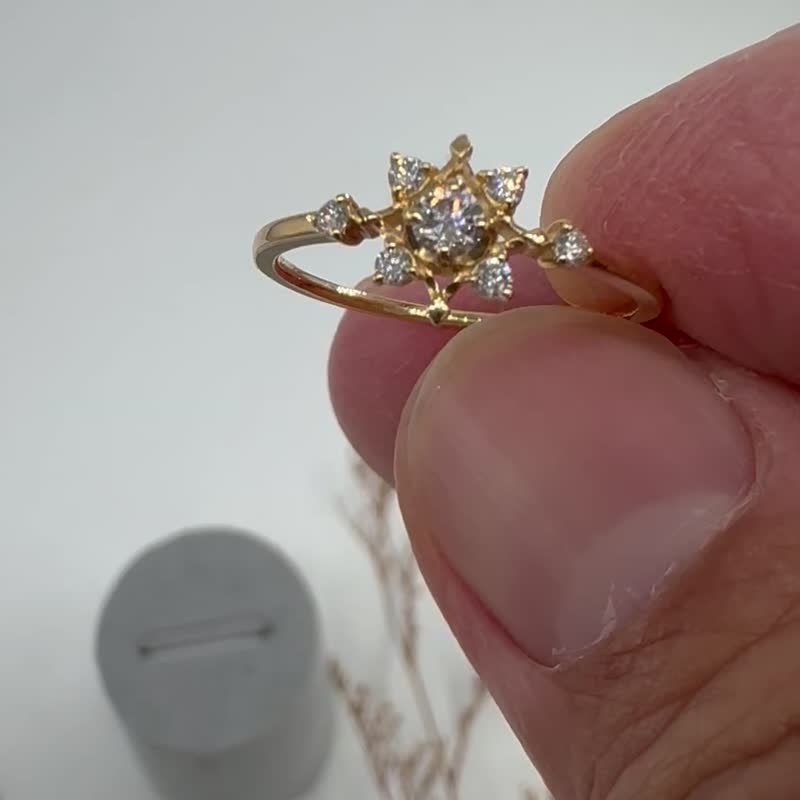 18K gold South African natural diamond ring - แหวนทั่วไป - เครื่องประดับ 