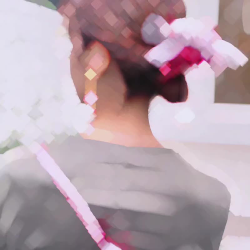 咲編髮夾 |  酒紅 - 髮夾/鯊魚夾 - 聚酯纖維 紅色