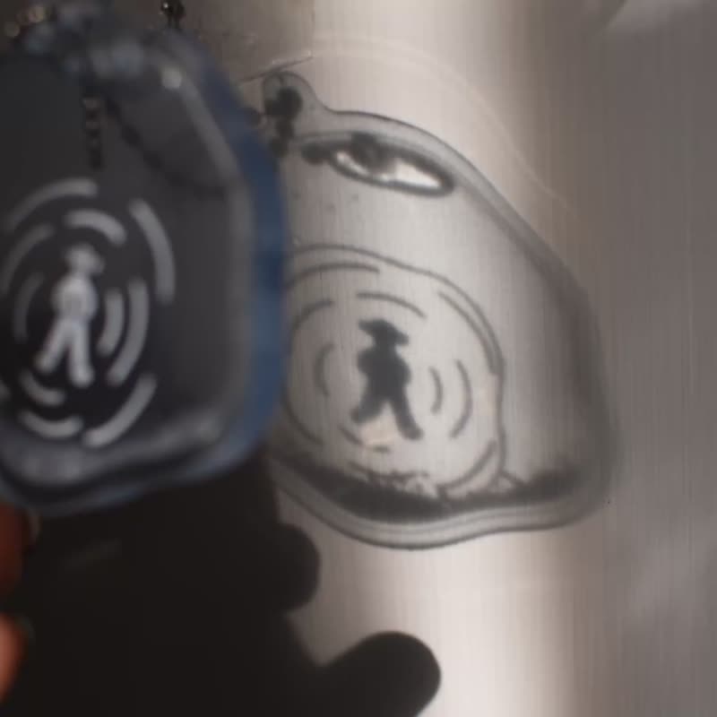Oil-bleached Acrylic pendant - Keychains - Acrylic 