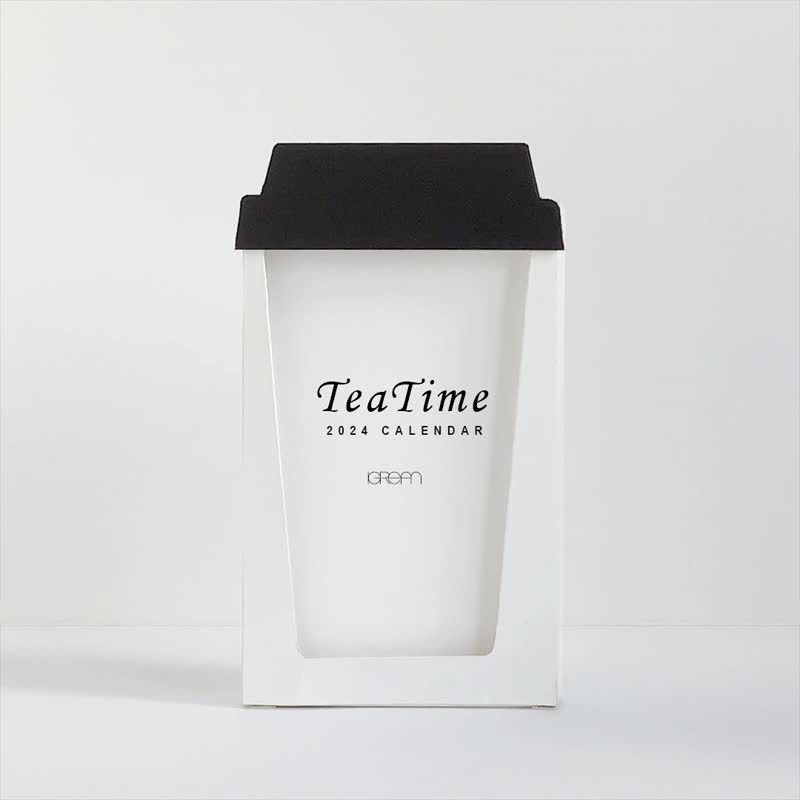 2024 Traveling Tea Time Calendar, Desk Calendar Gift for Christmas - ปฏิทิน - กระดาษ 