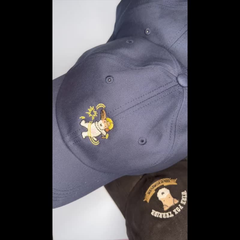 Wirefoxterrier  baseball cap - Hats & Caps - Cotton & Hemp Blue
