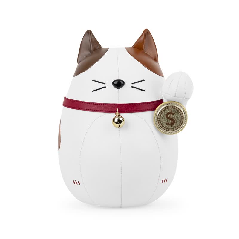 Zuny - Lucky Cat (Fu) - Bookend - ของวางตกแต่ง - หนังเทียม หลากหลายสี