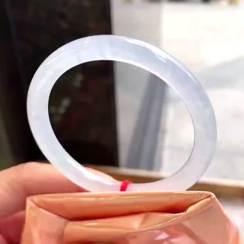 冰種翡翠天然翡翠玉鐲A玉手鐲 玉鈪 • 冰種翡翠圓鐲 - 手鍊/手環 - 玉石 