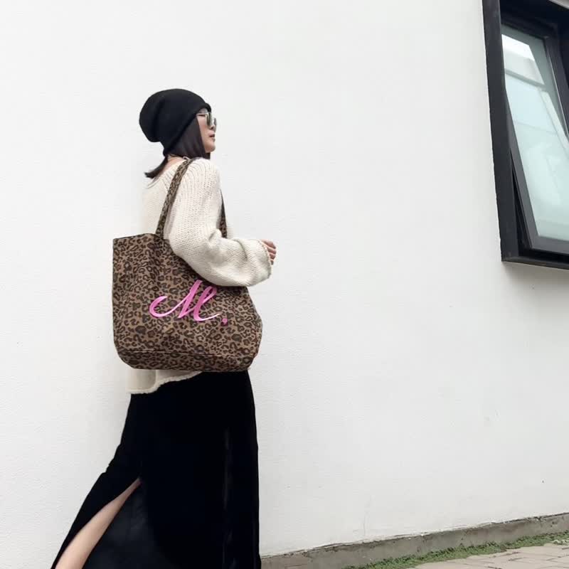 ★AelfricEden★ ヒョウ柄 大容量 ラージトートバッグ ヒョウ柄 トートバッグ | Bagoodtimeshop
