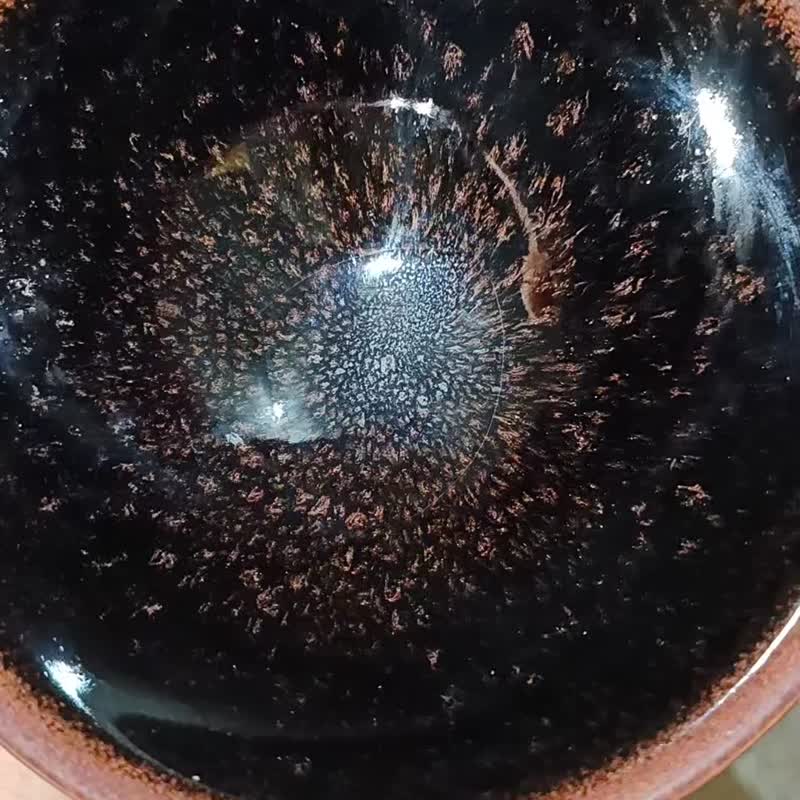 虹膜油滴天目茶碗-鶯歌陶藝家李玟叡 - 茶壺/茶杯/茶具 - 陶 