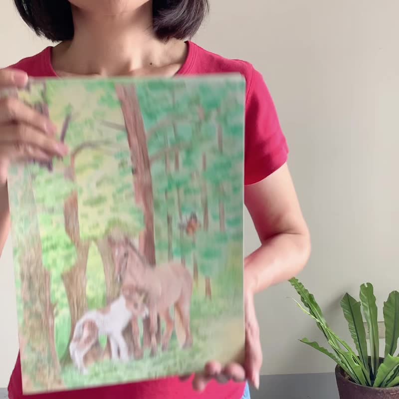 【生肖系列】2026馬年手繪年曆海報 - 日曆/月曆/年曆 - 紙 綠色