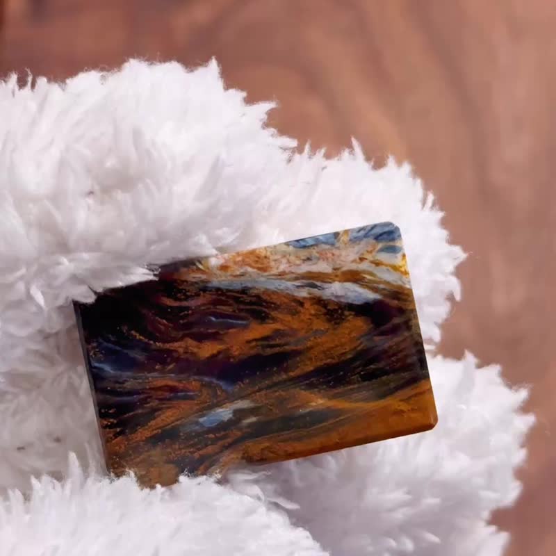 嵐の王者｜コレクターズエディション ナミビア産ブループラネット ピーターサイト｜ミヤオリジナルデザイン - ブレスレット - クリスタル ブルー