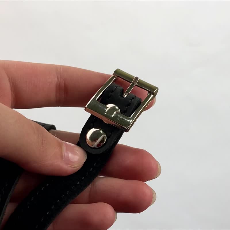 洋裝以緊身皮帶/女士手工製作個性簡約腰帶 - 皮帶/腰帶 - 真皮 黑色