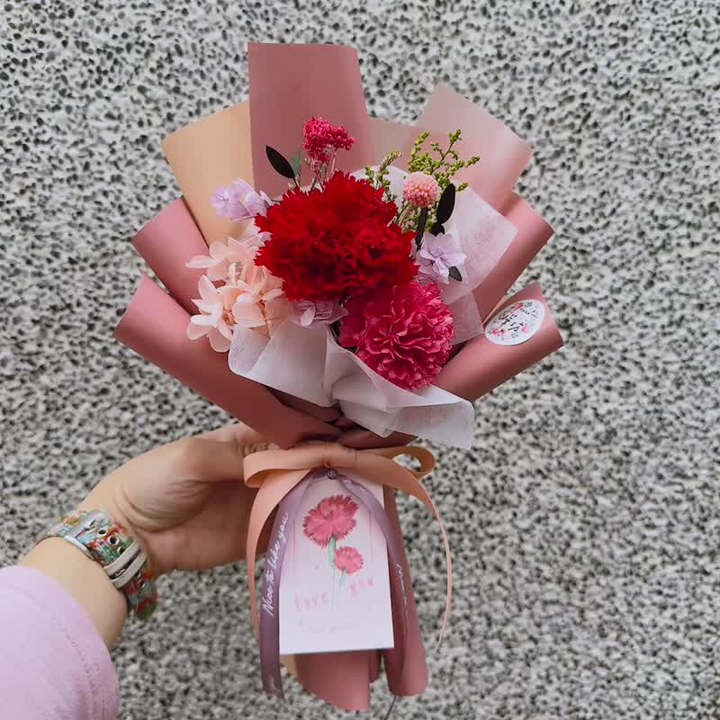 樺坊/母親節花束/康乃馨/永生花/花禮/乾燥花 - 乾燥花/永生花 - 植物．花 