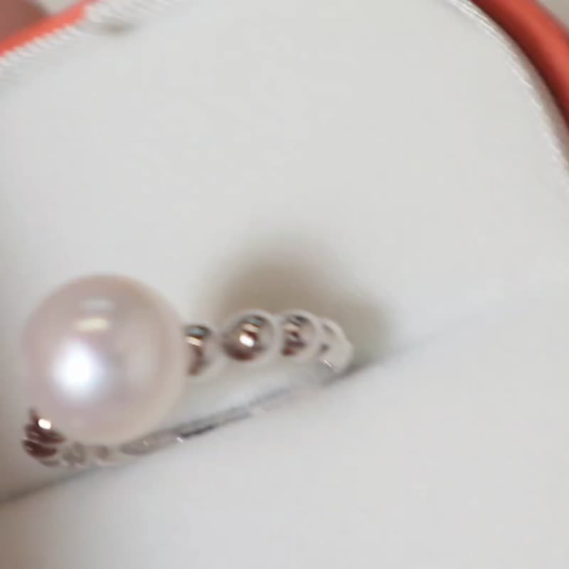 925 sterling silver natural freshwater pearl ring - no limit on life size - แหวนทั่วไป - ไข่มุก ขาว