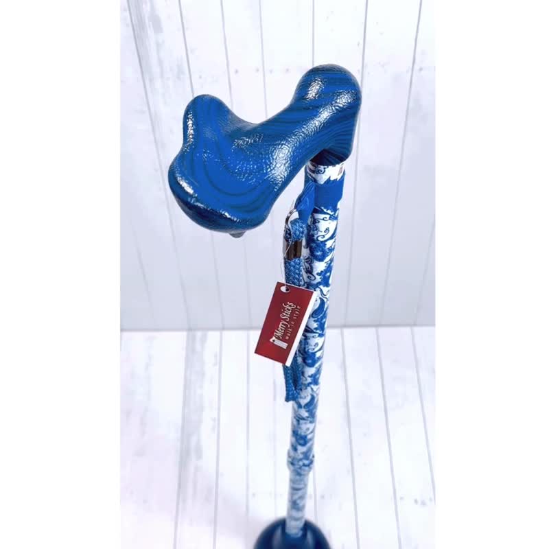 Free-standing Ergonomic Walking Cane - Aqua Breeze (Right Hand) - Other - Aluminum Alloy Blue