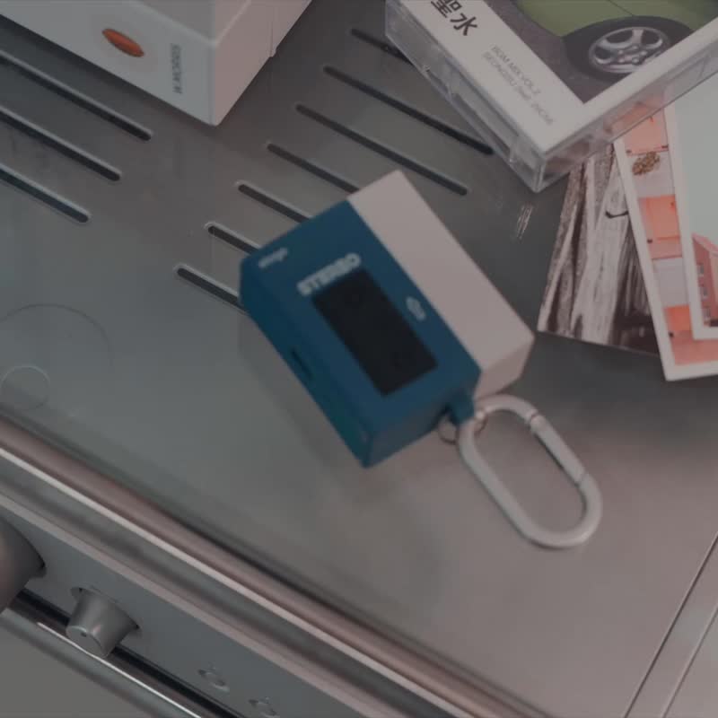 AirPods 4 卡帶播放器耳機殼-復古藍 耳機套 - AirPods/耳機保護套 - 矽膠 藍色