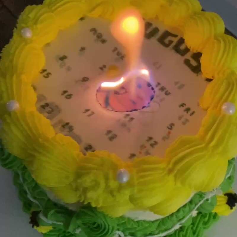 Flame burning cake flat cake plus purchase customized Taipei Shuo dessert self-pickup online beauty cake - Cake & Desserts - Other Materials 