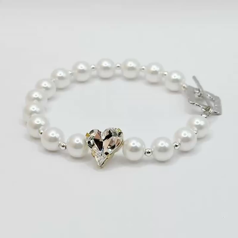 Diana~Purity Series Pearl Crystal Bracelet~Customized Gift Recommendation - Bracelets - Crystal White