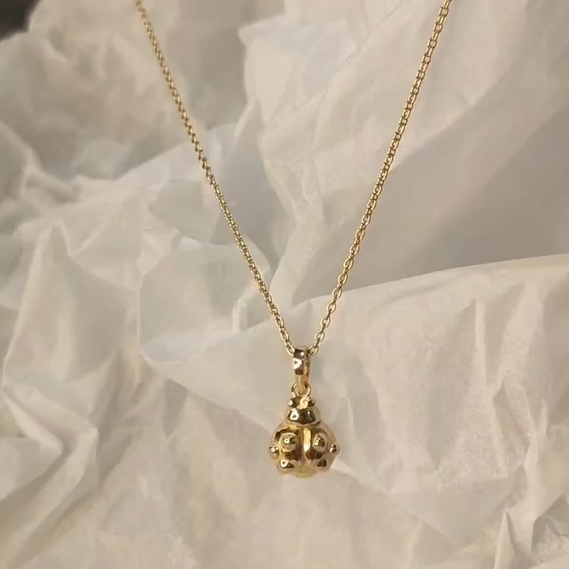 LadyBugs 925 Sterling Silver Necklace - 項鍊 - 純銀 金色
