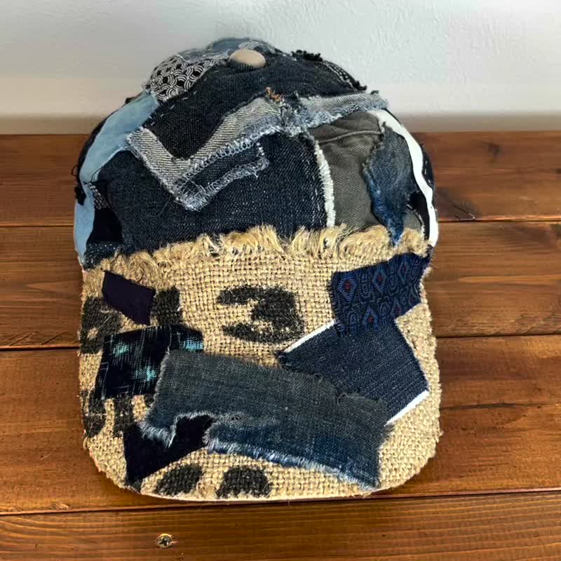 襤褸パッチワーク帽子　cap-033 - 帽子 - 棉．麻 
