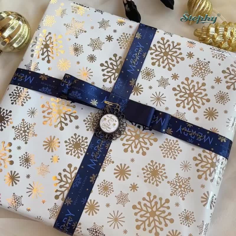 Free Christmas packaging three-piece set of classic joyful Christmas square scarf + headband scarf + scarf button - Scarves - Other Materials 