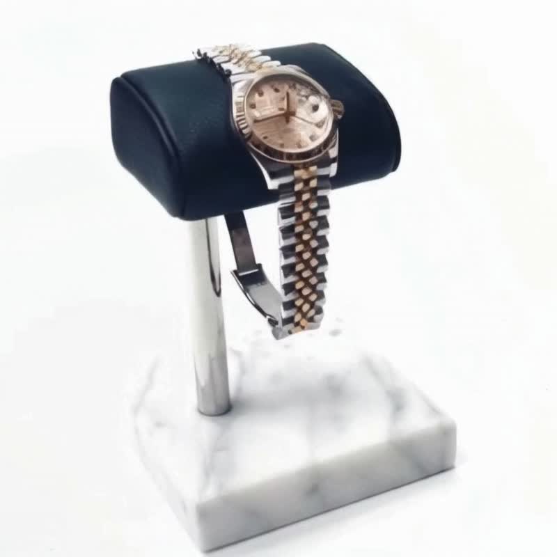 Tosca | Leather Watch Stand-Single White 大理石真皮錶座 - 男錶/中性錶 - 真皮 白色